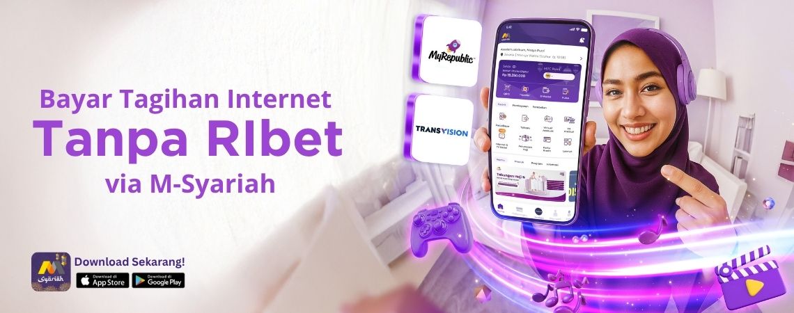 Bayar Tagihan Internet Tanpa Ribet via M-Syariah