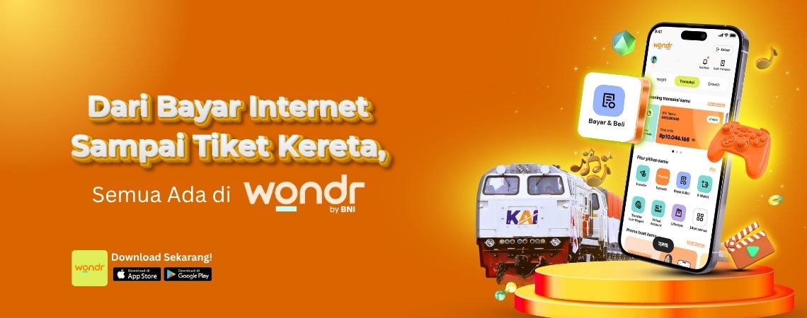Dari Bayar Internet Sampai Tiket Kereta, Semua Ada di wondr by BNI