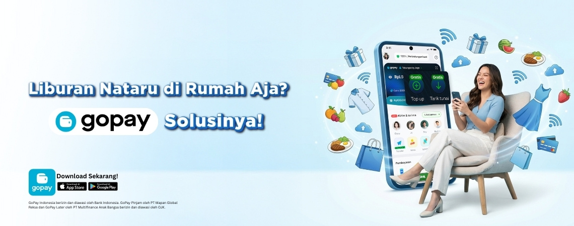 Liburan Nataru di Rumah Aja? GoPay Solusinya!