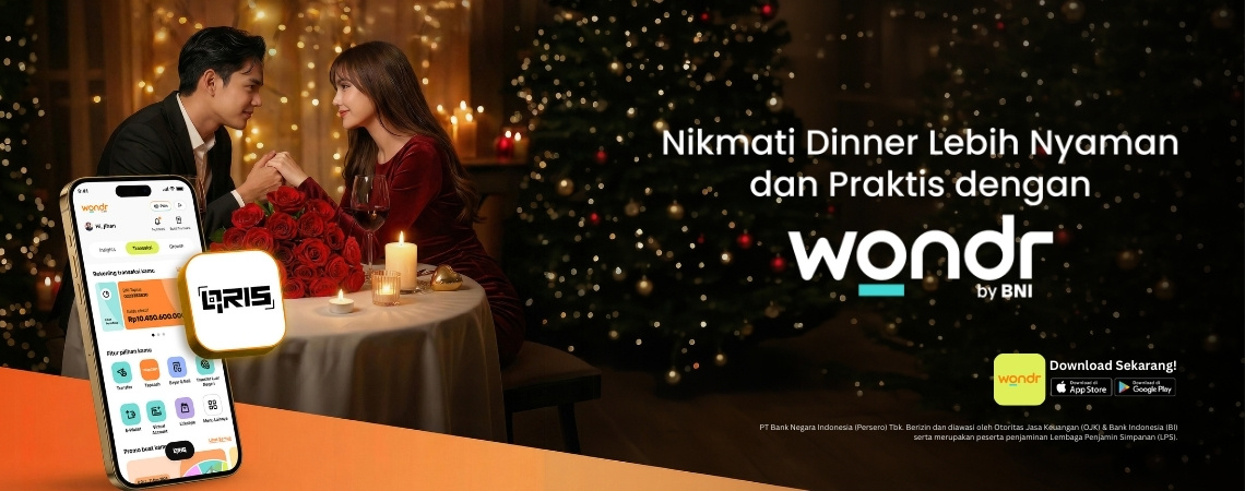 Dinner Valentine Tanpa Ribet, Bayar Pakai wondr by BNI