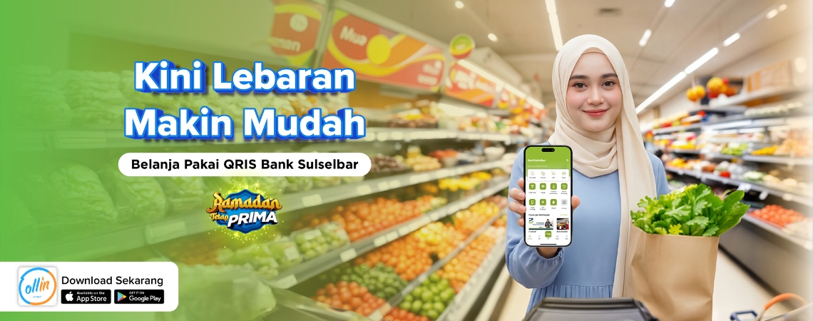 Lebaran Makin Mudah: Belanja Pakai QRIS Bank Sulselbar!