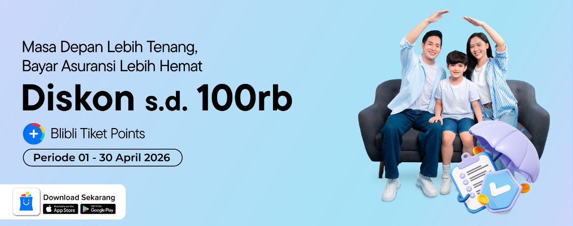 Masa Depan Tenang: Bayar Asuransi Lebih Hemat di Blibli