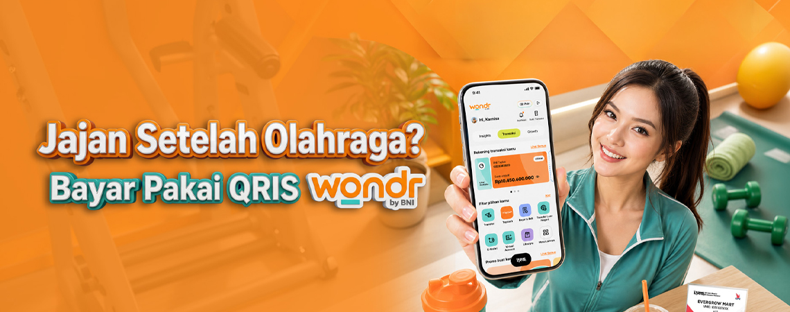 Jajan Setelah Olahraga? Bayar Pakai QRIS wondr by BNI