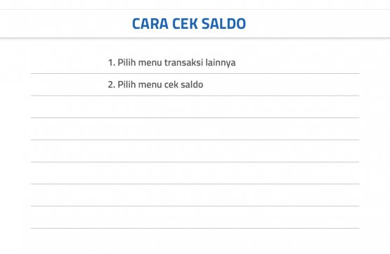 Cek Saldo