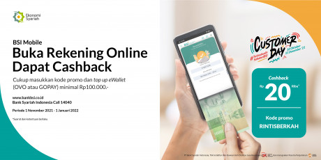 Buka Rekening Online Dapat Cashback OVO dan Gopay