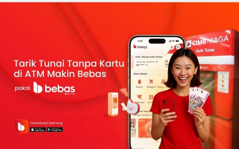 Tarik Tunai Tanpa Kartu di ATM Makin Bebas pakai Bebas by Bank MAS!