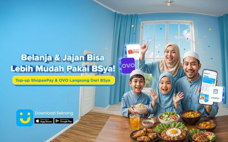 Top Up ShopeePay & OVO Pakai BSya by BCA Syariah