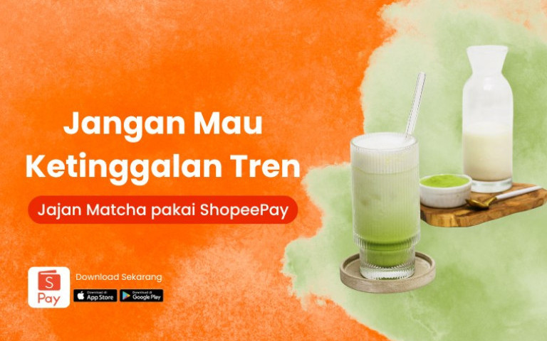 Jangan Mau Ketinggalan Tren, Jajan Matcha pakai ShopeePay