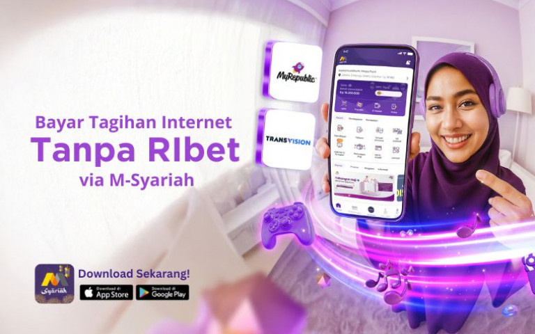 Bayar Tagihan Internet Tanpa Ribet via M-Syariah