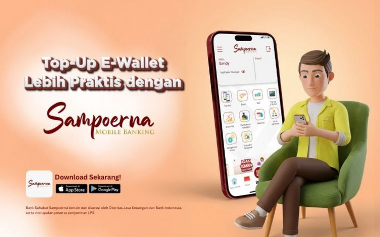 Top Up E-Wallet Lebih Praktis dengan Sampoerna Mobile Banking