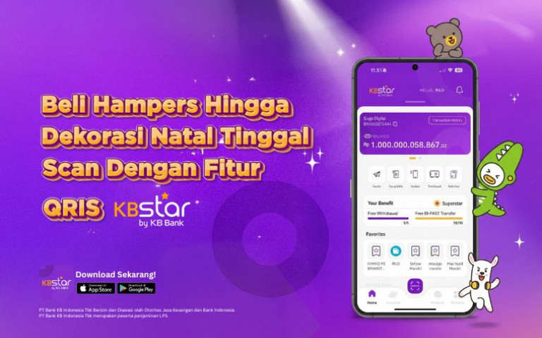 Beli Hampers Hingga Dekorasi Natal Tinggal Scan Dengan Fitur QRIS KBStar
