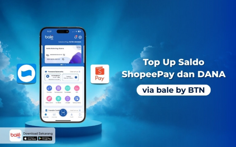 Top Up Saldo ShopeePay dan DANA via Bale by BTN