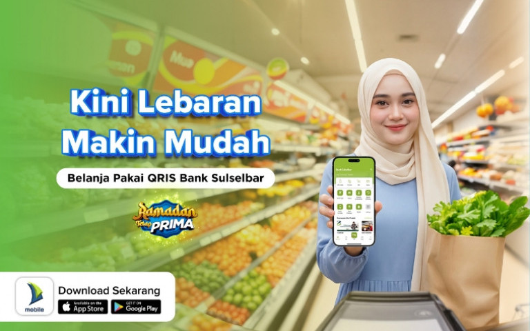 Lebaran Makin Mudah: Belanja Pakai QRIS Bank Sulselbar!