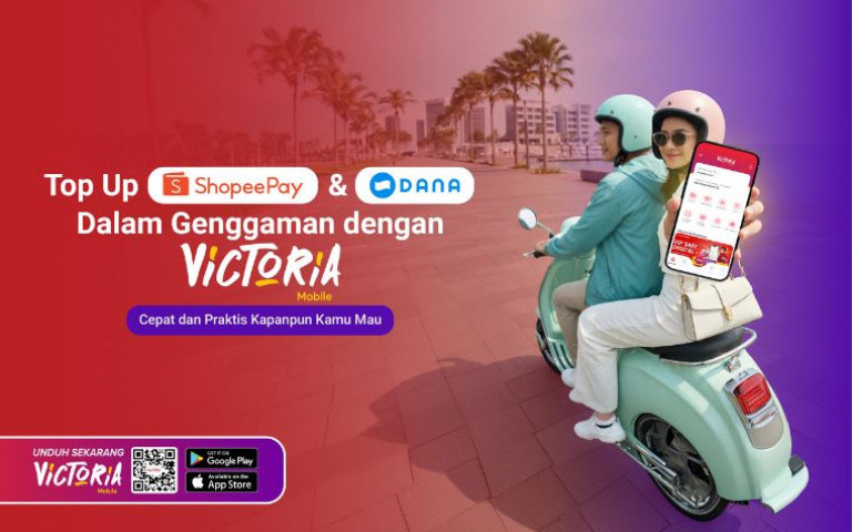 Victoria Mobile Jadi Solusi untuk Top Up ShopeePay & DANA