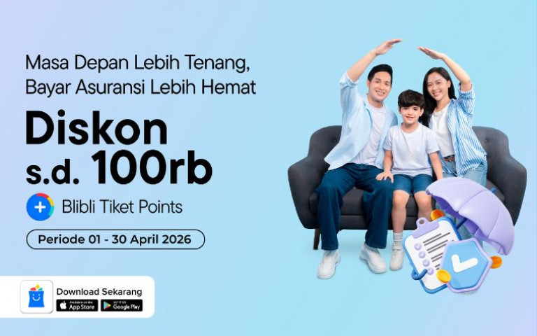 Masa Depan Tenang: Bayar Asuransi Lebih Hemat di Blibli