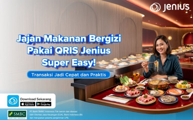 Jajan Makanan Bergizi, Pakai QRIS Jenius Super Easy!  