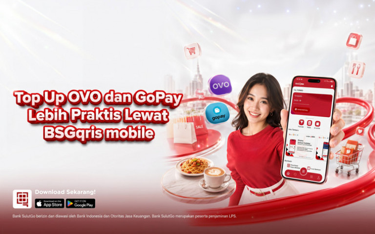 Top Up OVO dan GoPay Lebih Praktis Lewat BSGqris Mobile