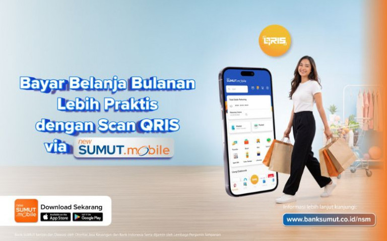 Bayar Belanja Bulanan Lebih Nyaman dengan Scan QRIS via Sumut Mobile