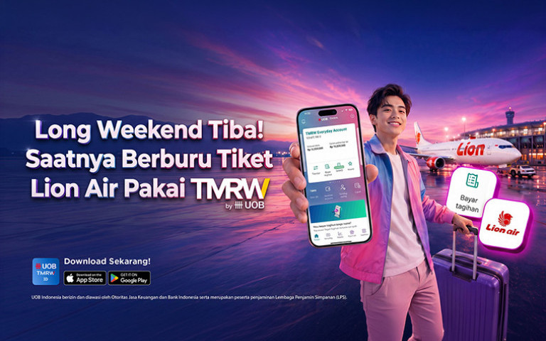 Long Weekend Tiba! Saatnya Berburu Tiket Lion Air Lewat UOB TMRW