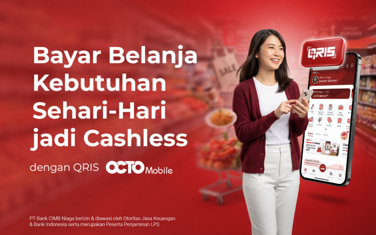 Bayar Belanja Kebutuhan Sehari-hari Jadi Cashless Dengan QRIS OCTO Mobile 