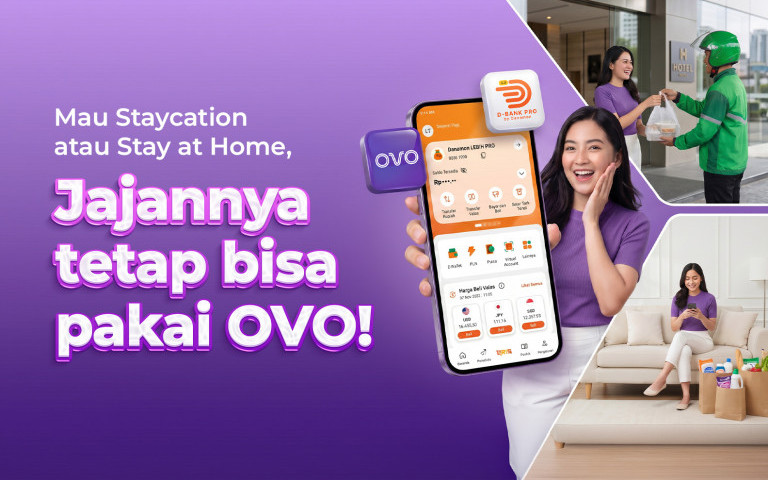 Mau Staycation atau Stay at Home, Jajannya tetap bisa pakai OVO!