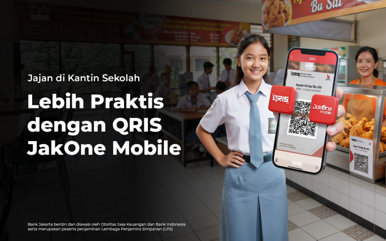 Jajan di Kantin Sekolah Lebih Praktis dengan QRIS JakOne Mobile