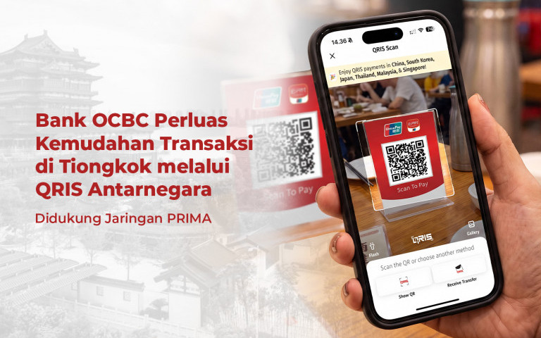 Bank OCBC Perluas Kemudahan Transaksi di Tiongkok melalui QRIS Antarnegara, Didukung Jaringan PRIMA