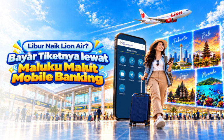 Liburan Naik Lion Air? Bayar Tiketnya lewat Maluku Malut Mobile Banking!    